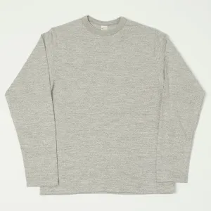 Warehouse 5906 L/S Crew Neck Tee - Heather Grey