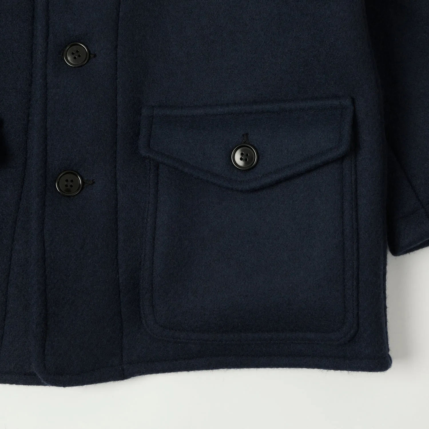 Warehouse & Co 1930'S U.S. Army Wool Mackinaw Coat  -  Dark Navy