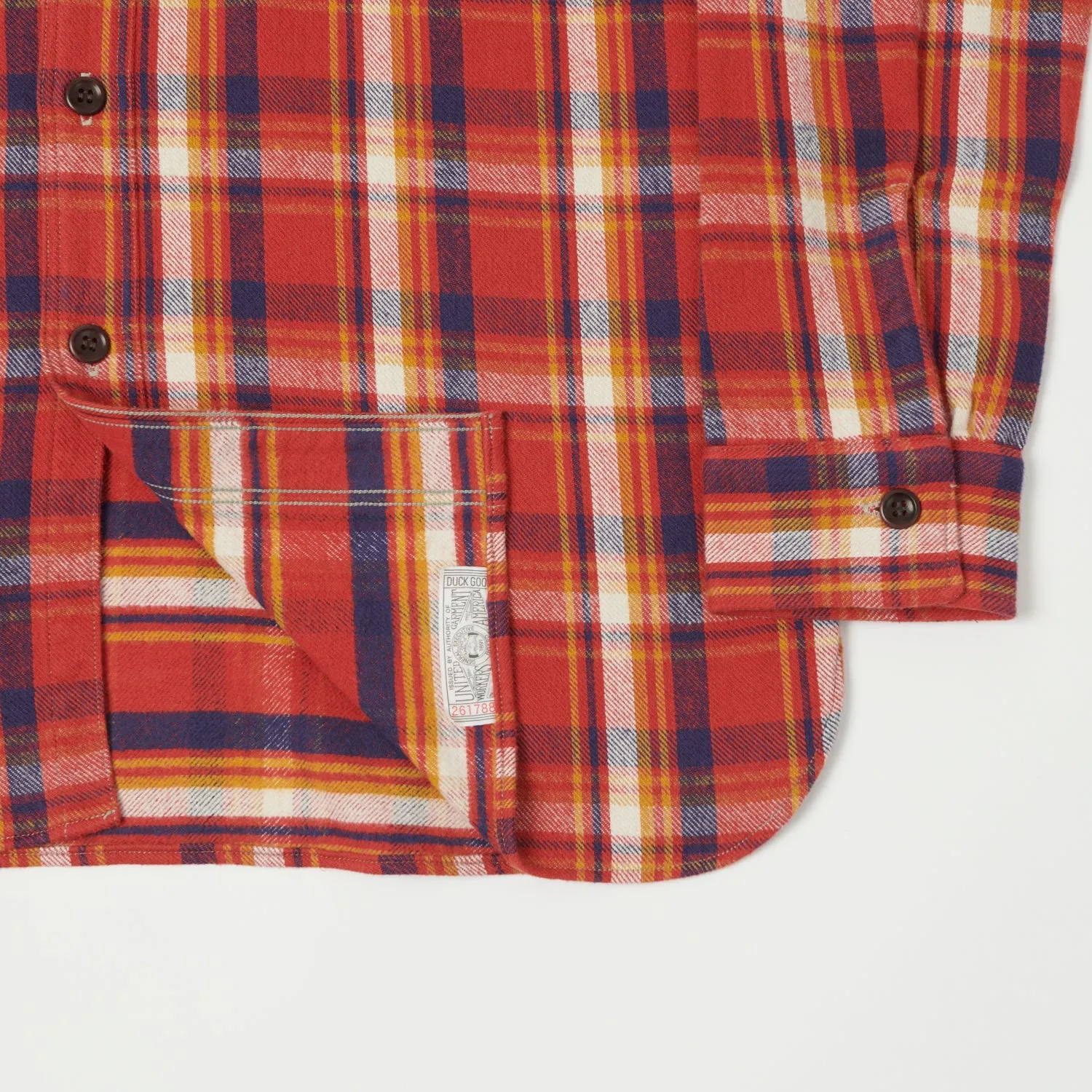 Warehouse & Co 3022 'G Pattern 24' Check Flannel Shirt - Red