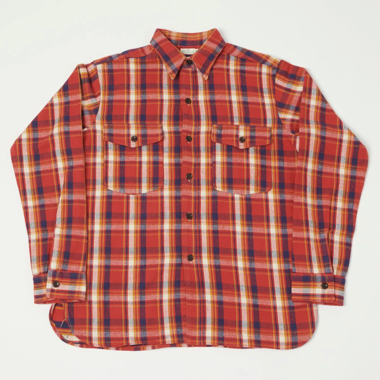 Warehouse & Co 3022 'G Pattern 24' Check Flannel Shirt - Red