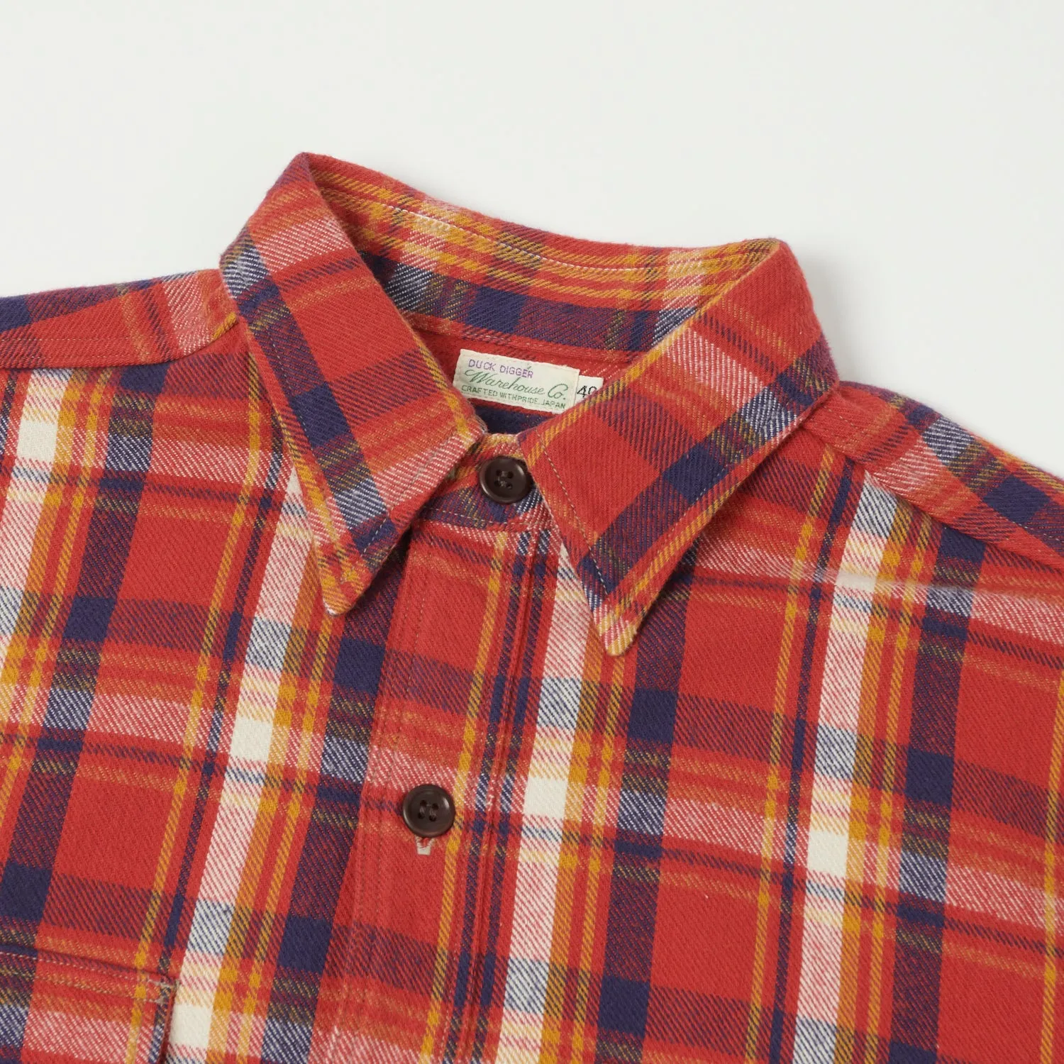 Warehouse & Co 3022 'G Pattern 24' Check Flannel Shirt - Red
