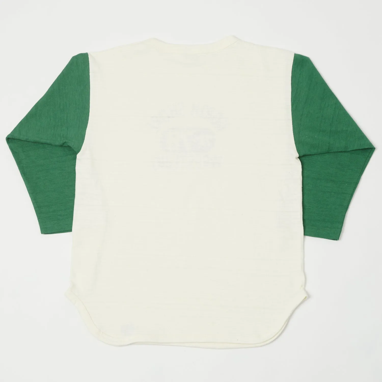 Warehouse & Co 4800 'North Shore' Baseball Tee - Cream/Green