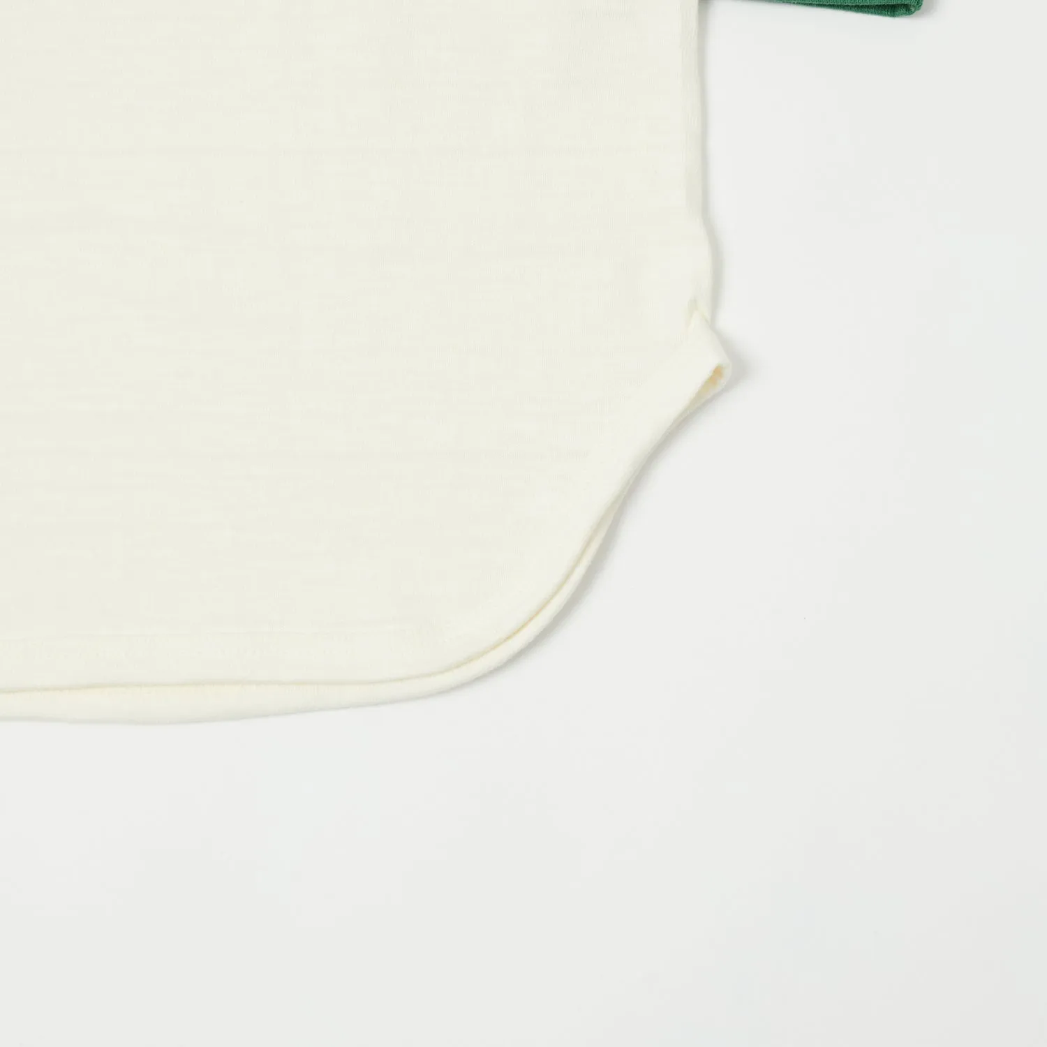 Warehouse & Co 4800 'North Shore' Baseball Tee - Cream/Green