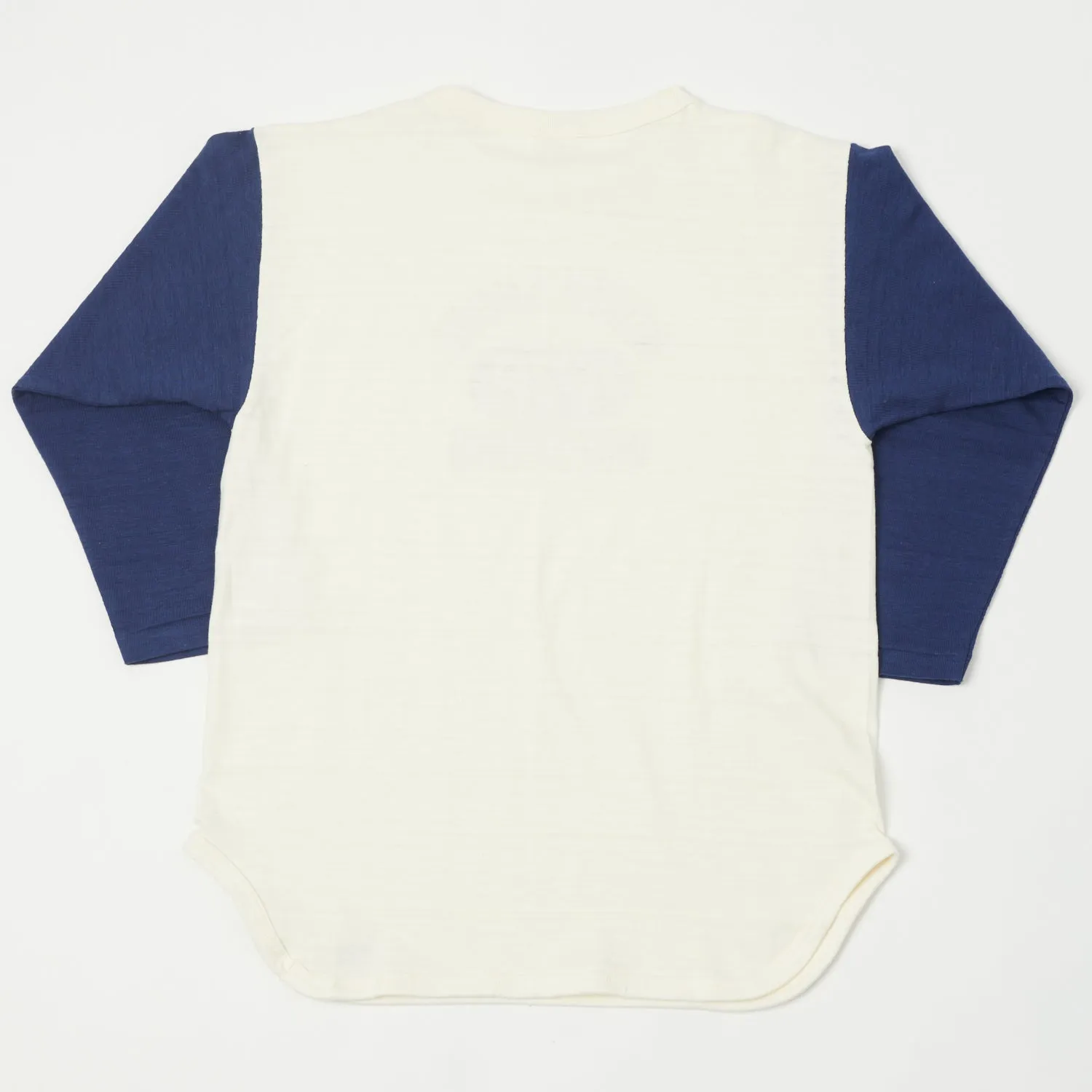 Warehouse & Co 4800 'North Shore' Baseball Tee - Cream/Navy
