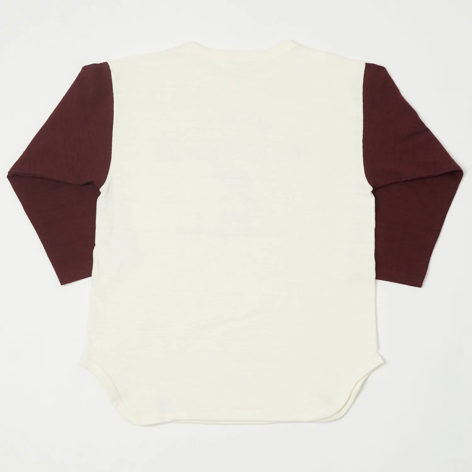 Warehouse & Co 4800 'Omaha Benson' Baseball Tee - Cream/Bordeaux