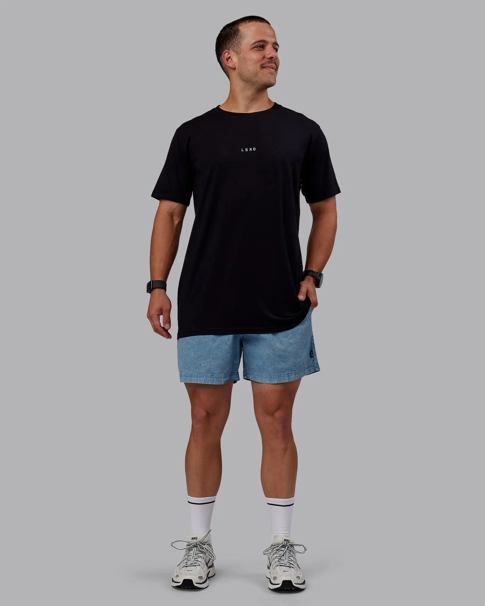Washed Daily 5 Short - Elemental Blue