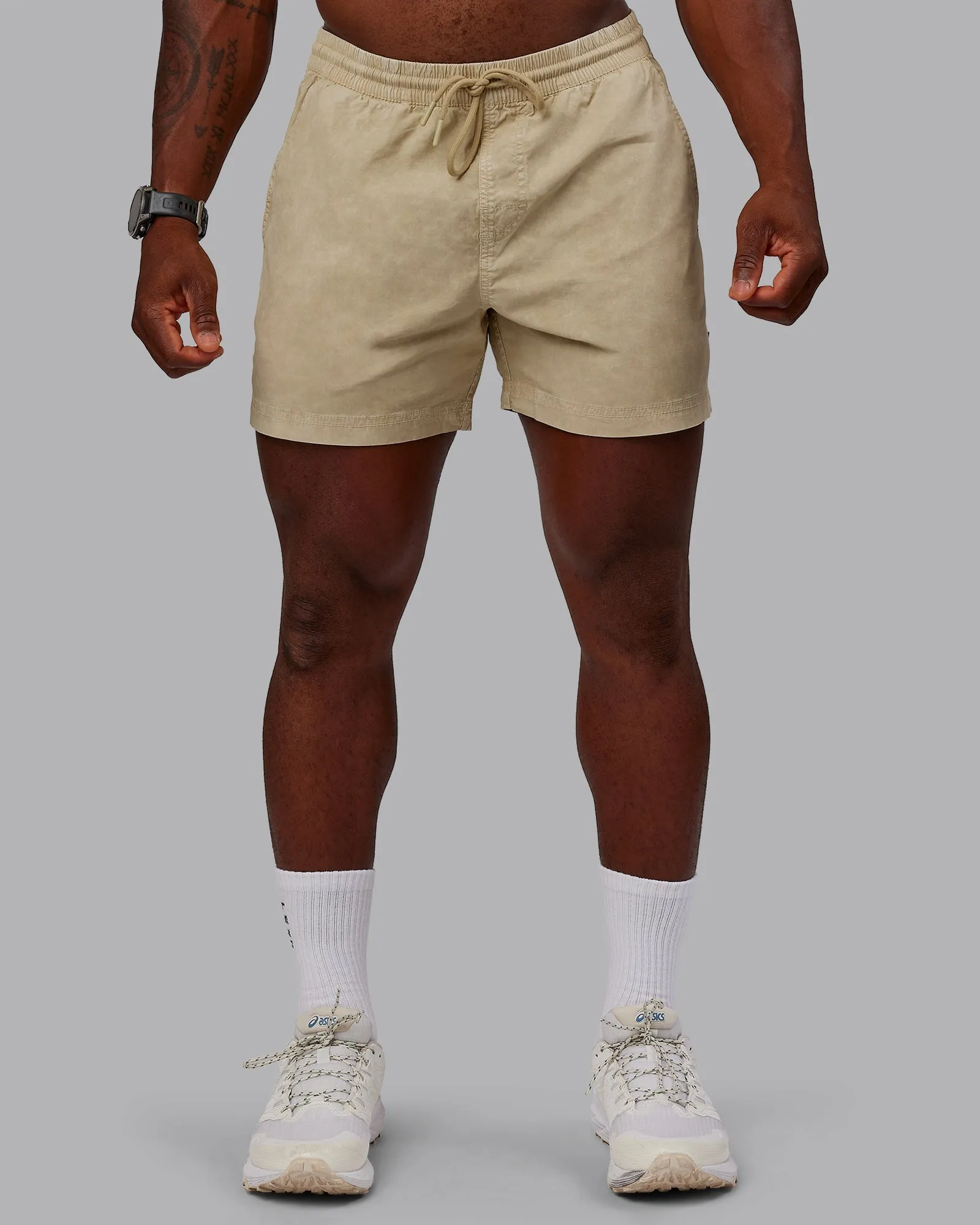 Washed Daily 5 Short - Pale Khaki