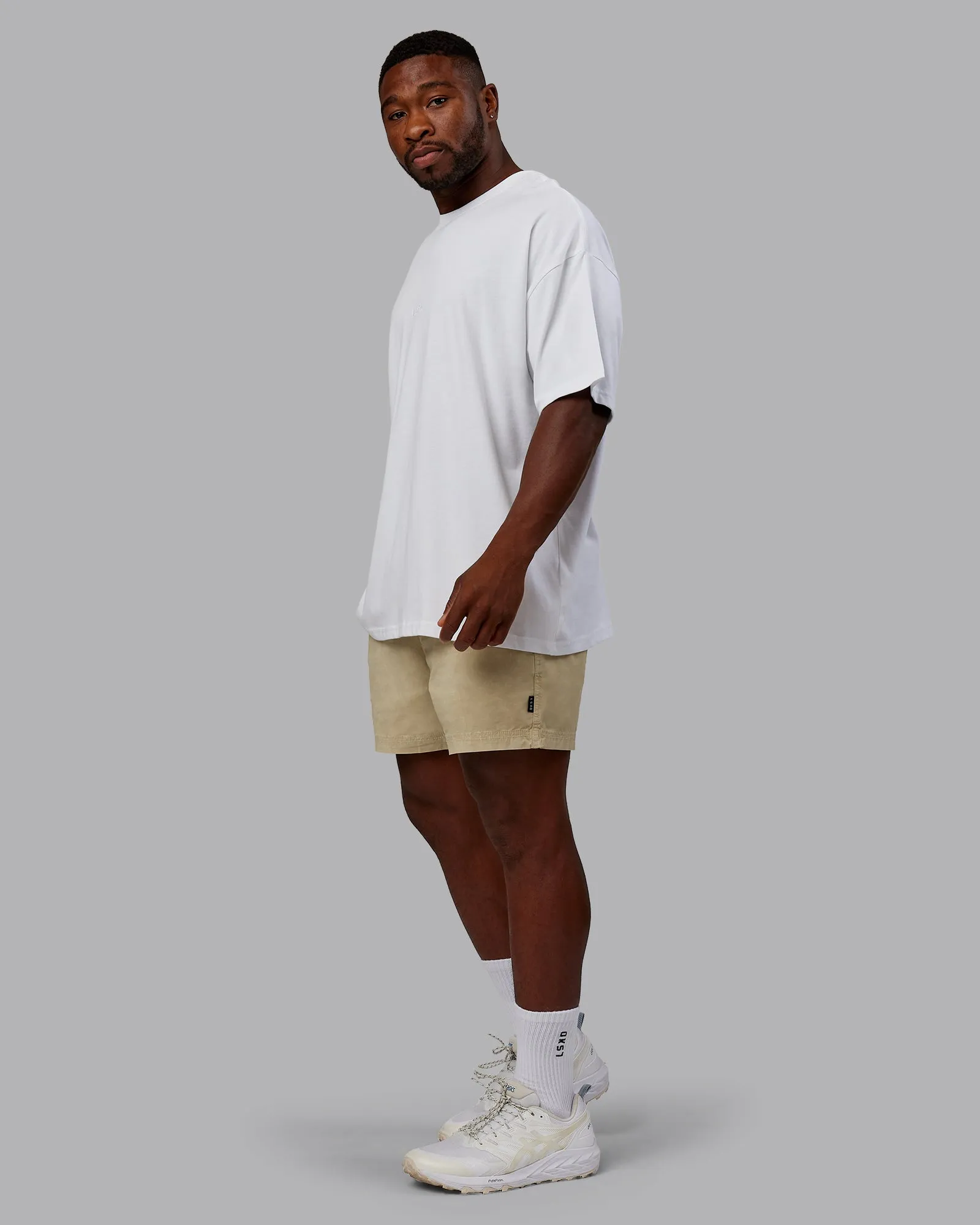Washed Daily 5 Short - Pale Khaki