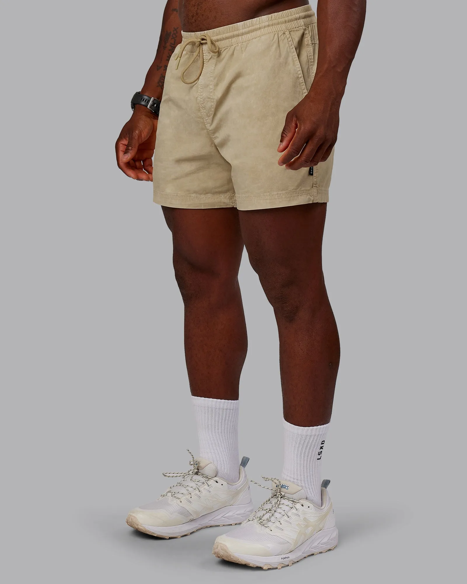Washed Daily 5 Short - Pale Khaki