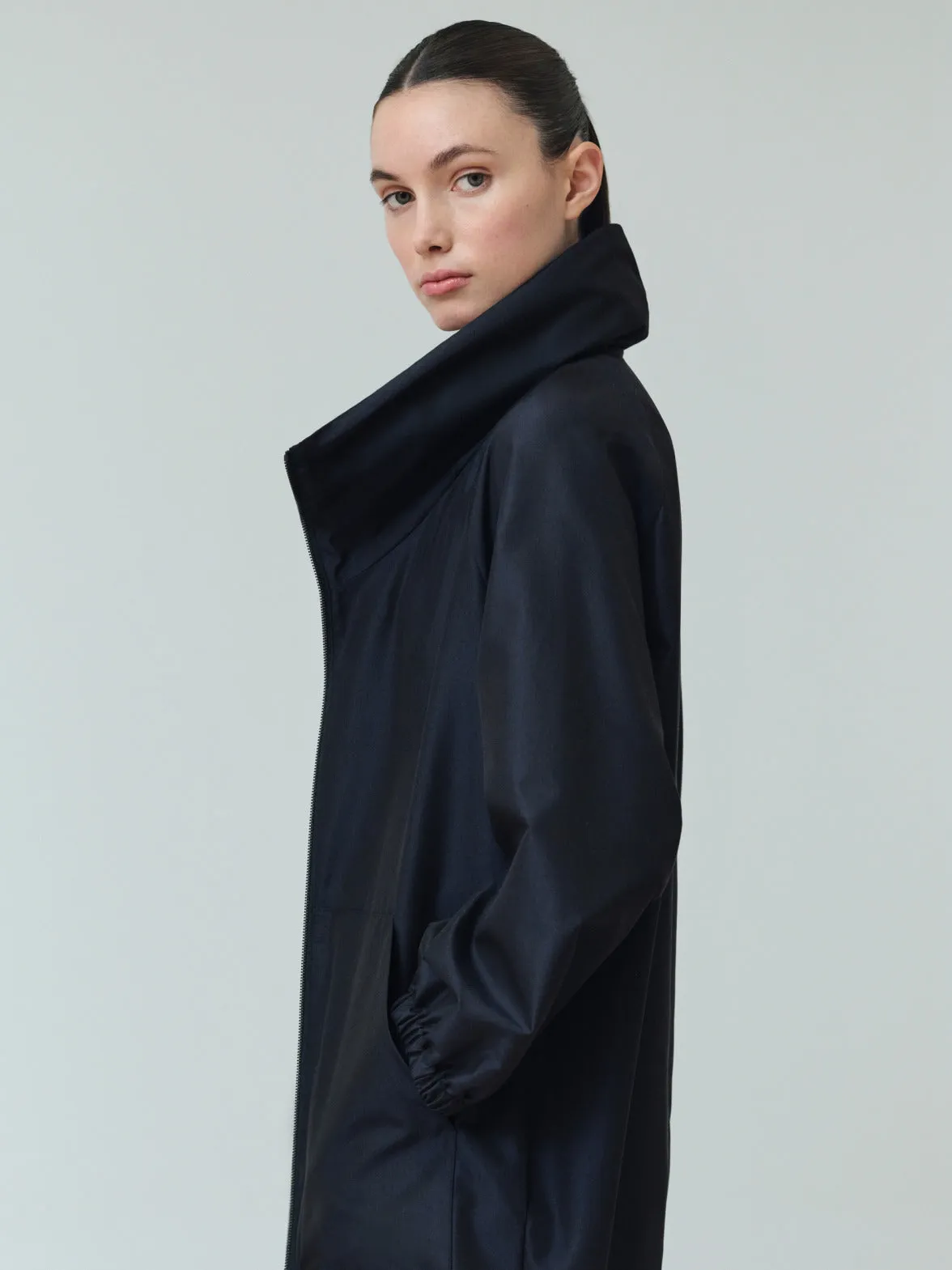 Water-Repellent Silk Taffeta Parka