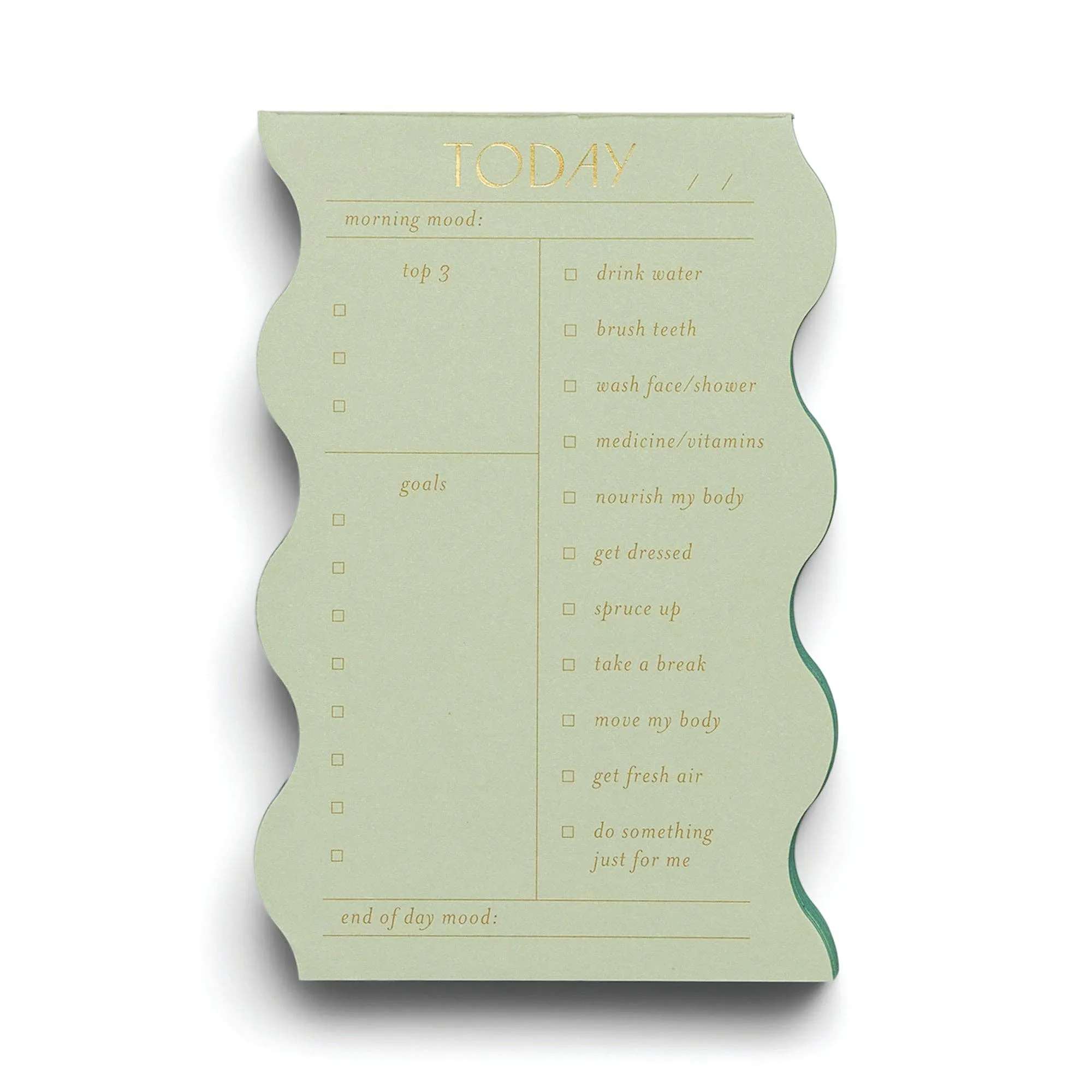 Wavy Daily Notepad - Sage
