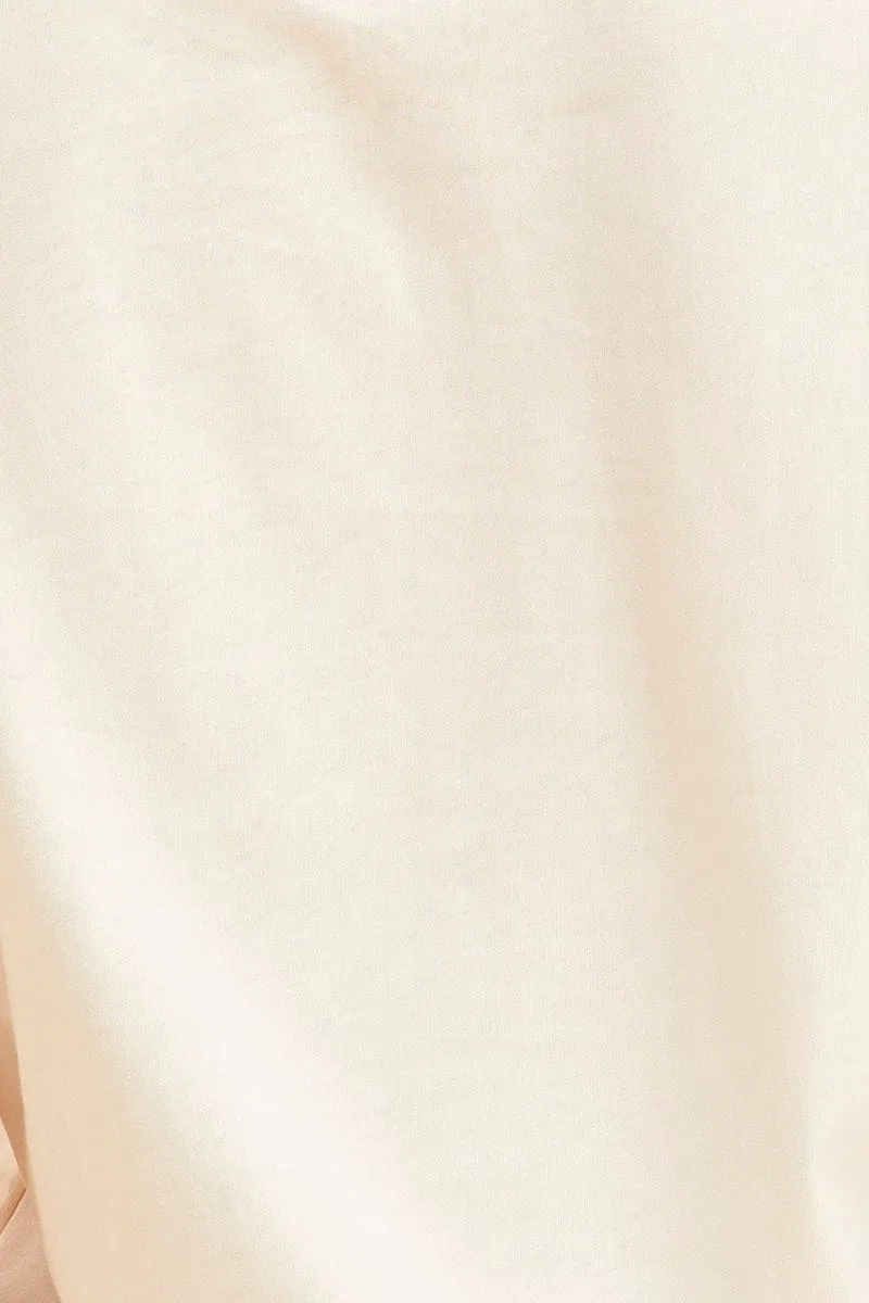 White Cotton T-Shirt Crew Neck Regular Fit Cotton