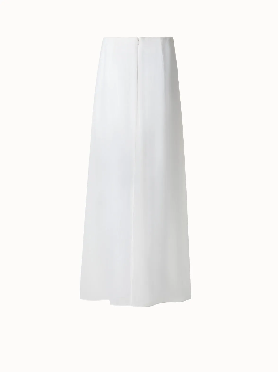 White Silk Skirt with Sheer Organza Overlayer