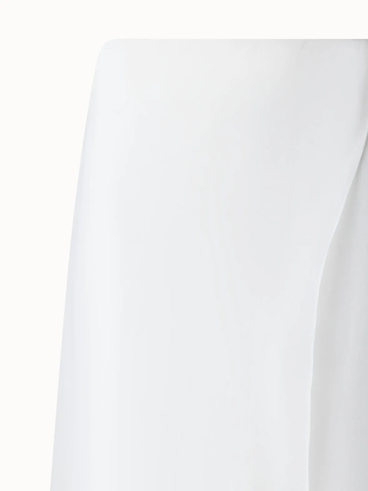 White Silk Skirt with Sheer Organza Overlayer