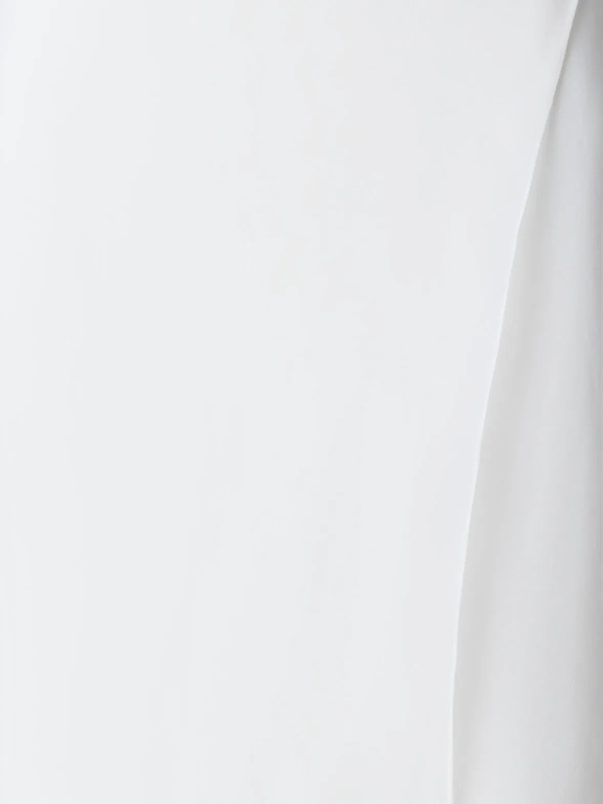 White Silk Skirt with Sheer Organza Overlayer