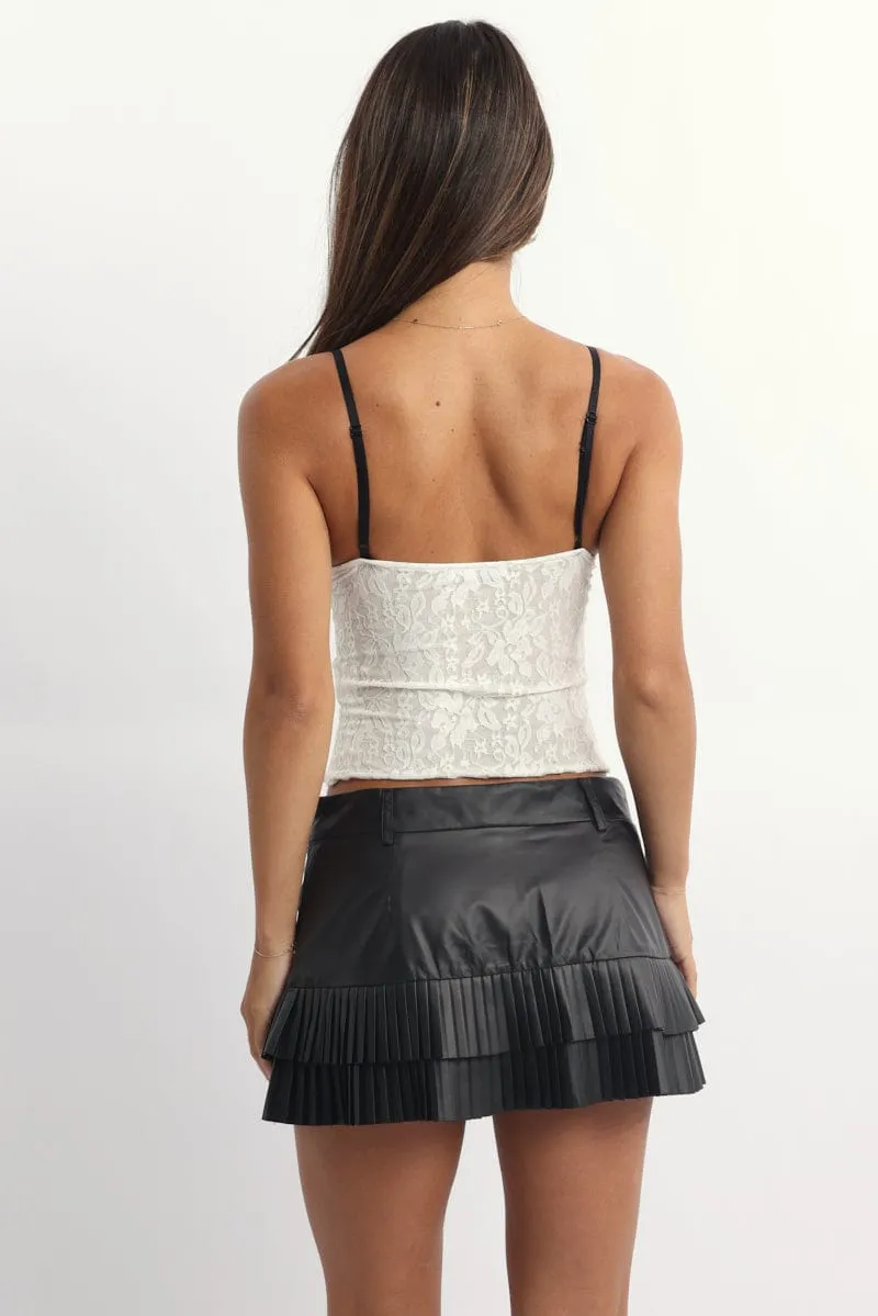 White Singlet Top Lace