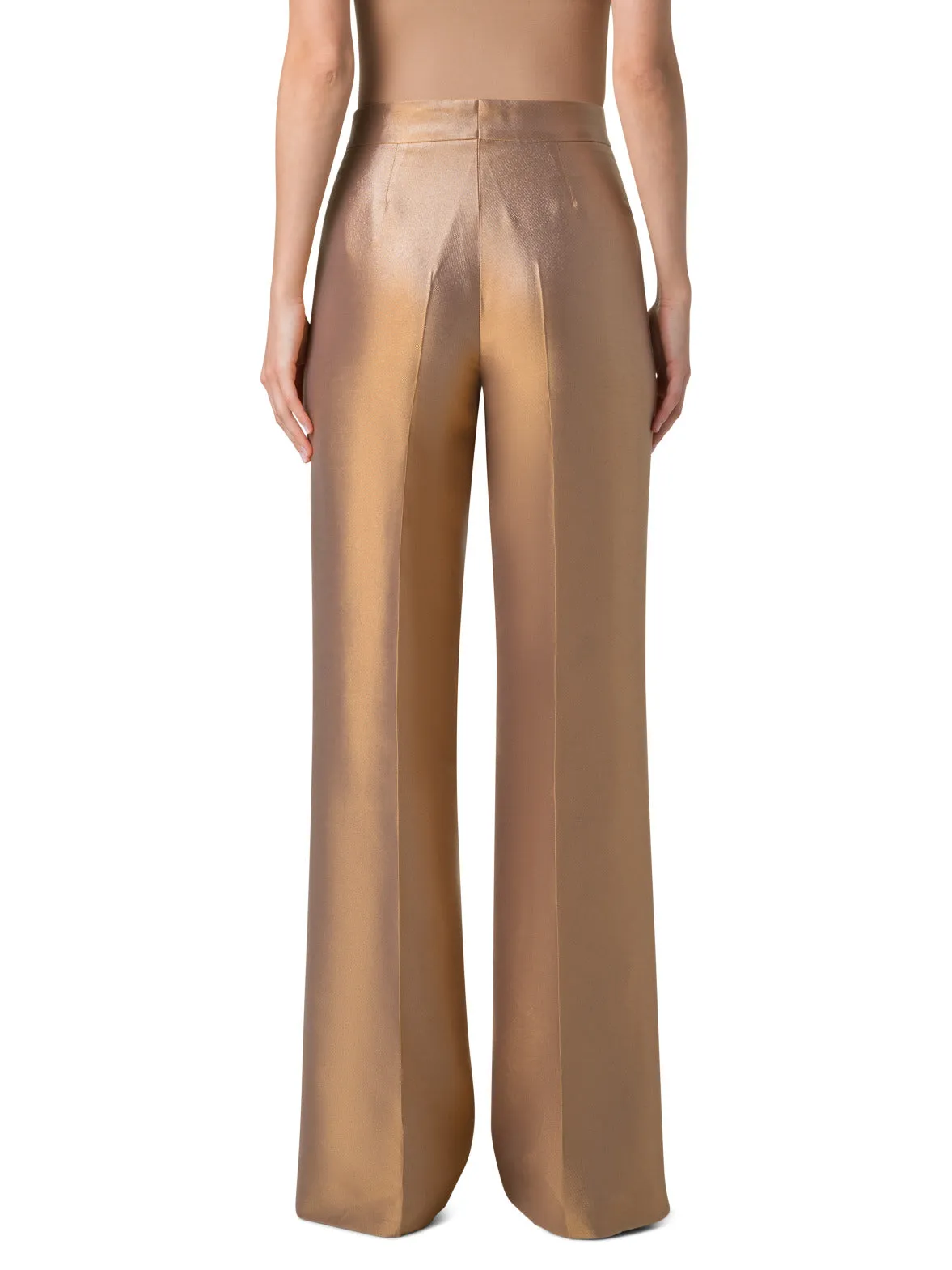 Wide Cotton and Lurex Pants