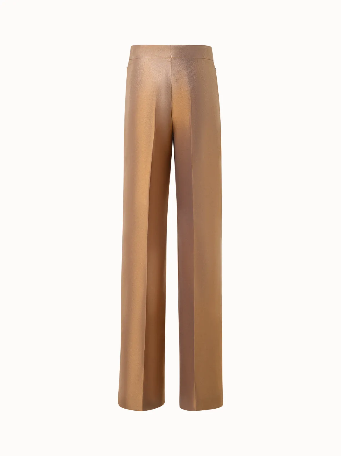 Wide Cotton and Lurex Pants