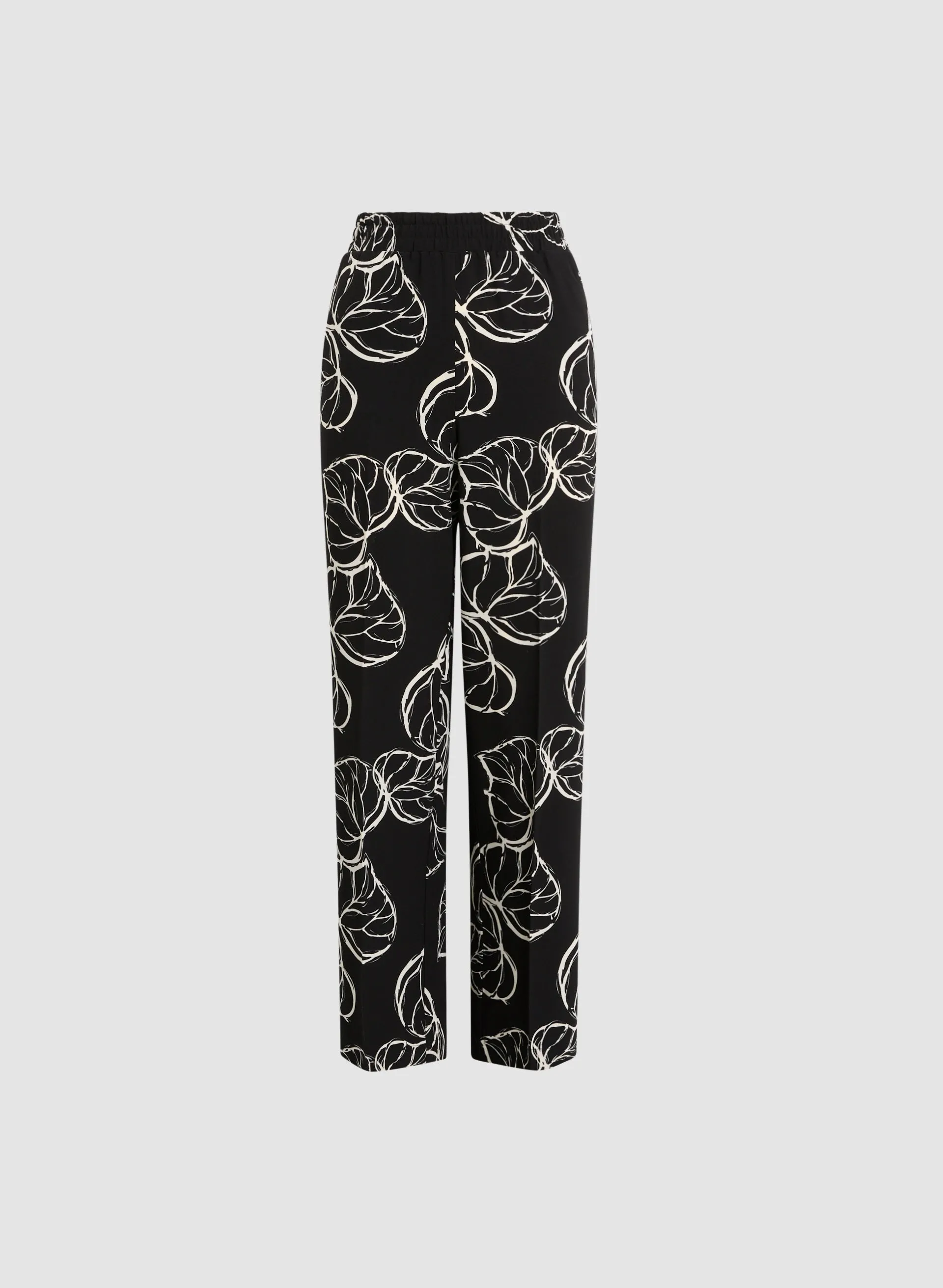 Wide-Leg Crepe Pants