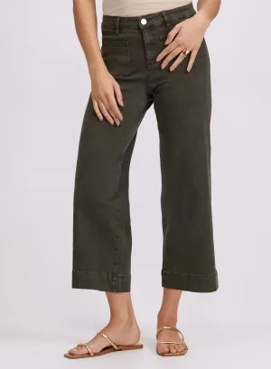 Wide-Leg Cropped Jeans