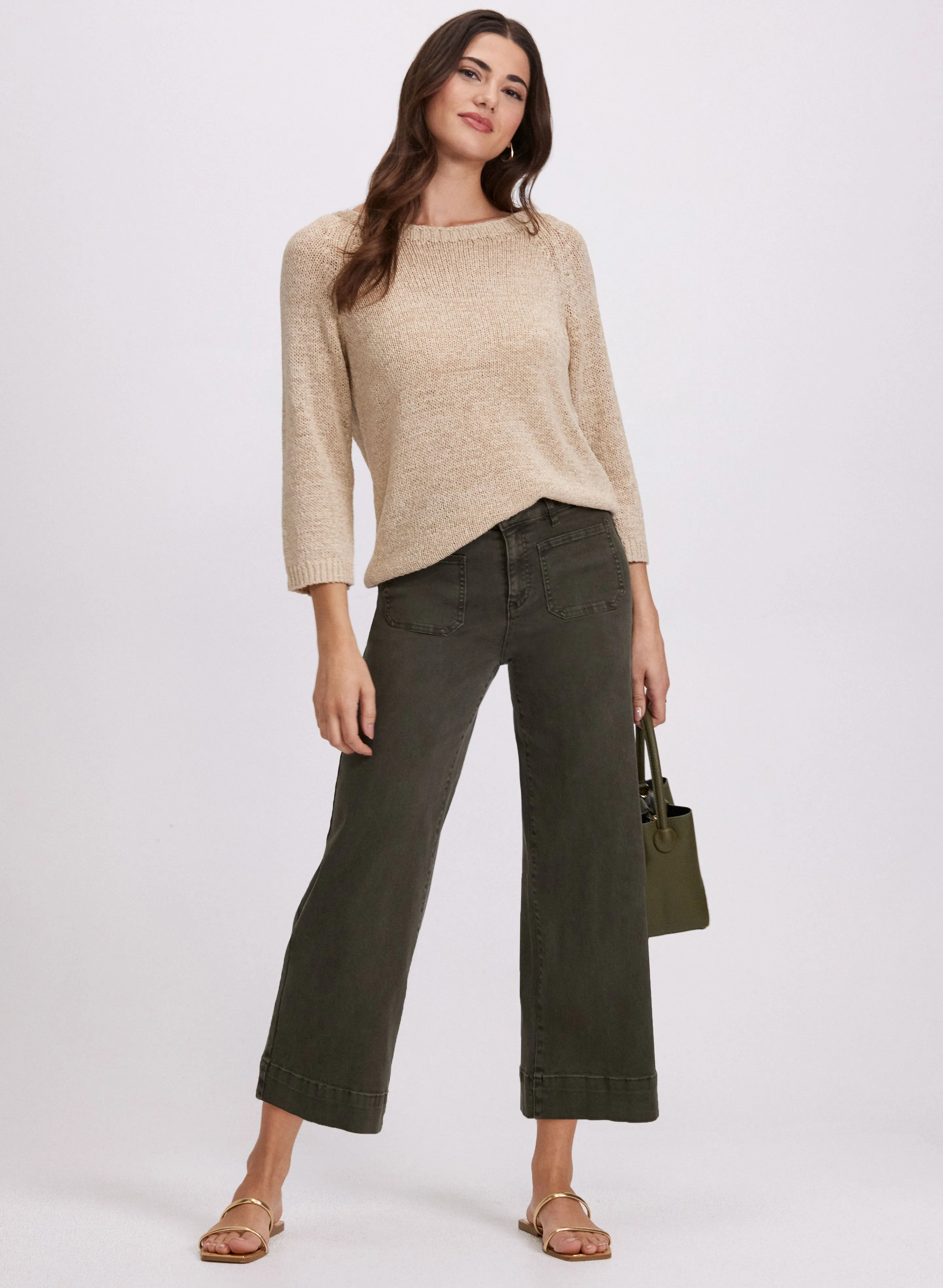 Wide-Leg Cropped Jeans