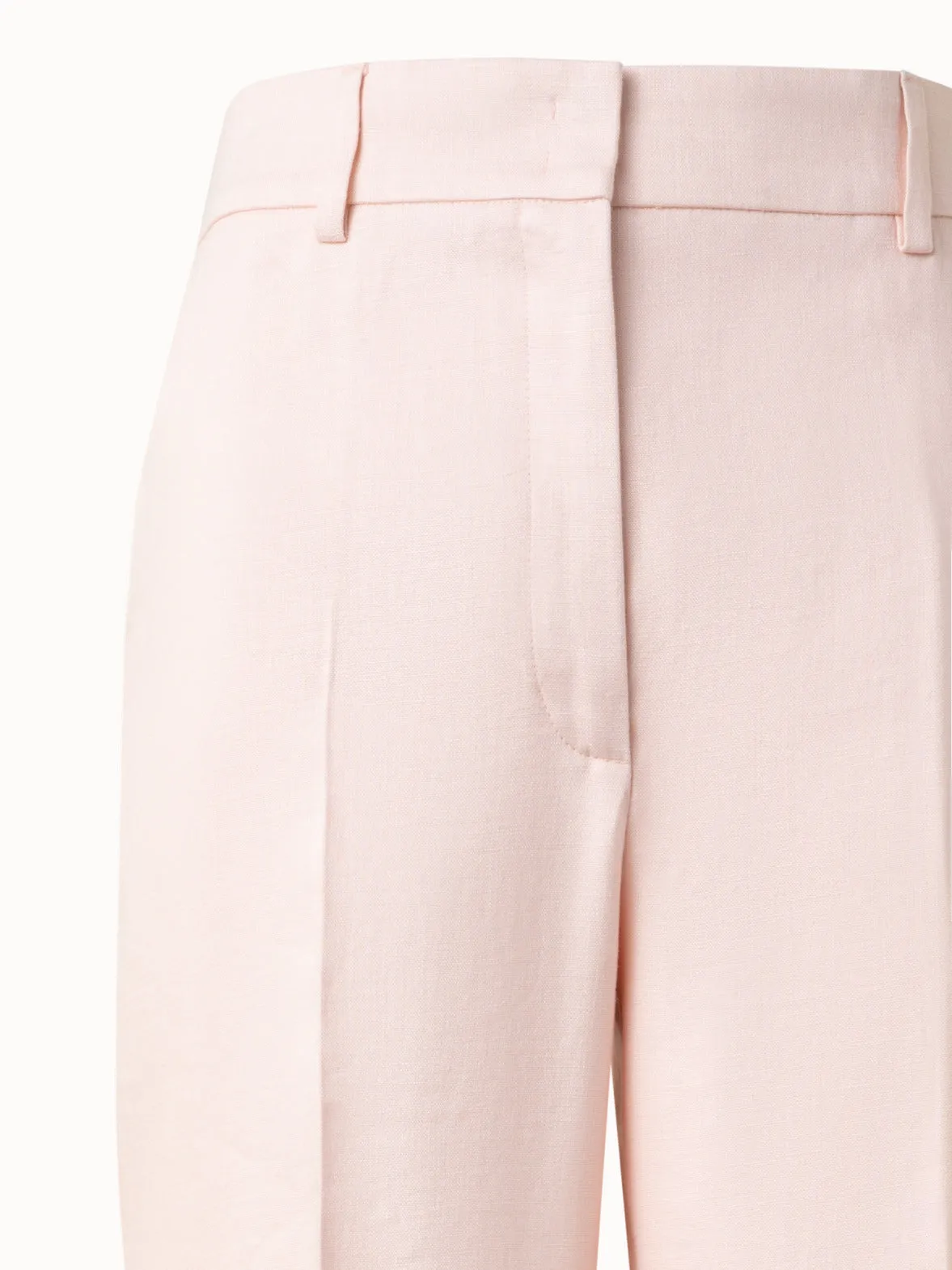 Wide Straight Linen Double-Face Pants