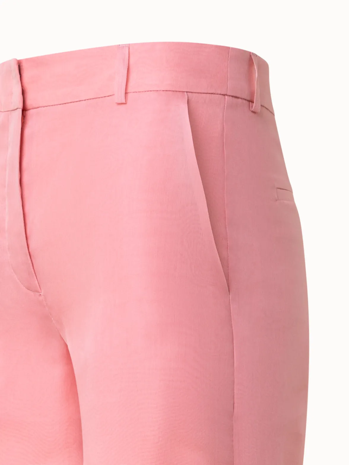 Wide Straight Silk Pants