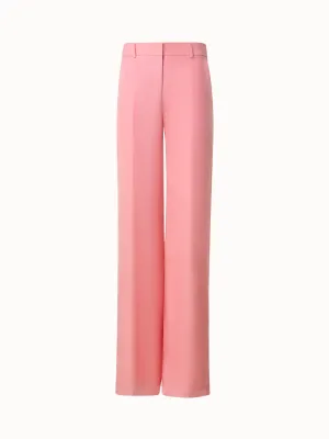 Wide Straight Silk Pants