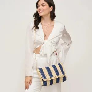 Winnie Clutch Navy Natural