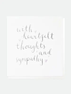With Heartfelt Thoughts & Sympathy Card