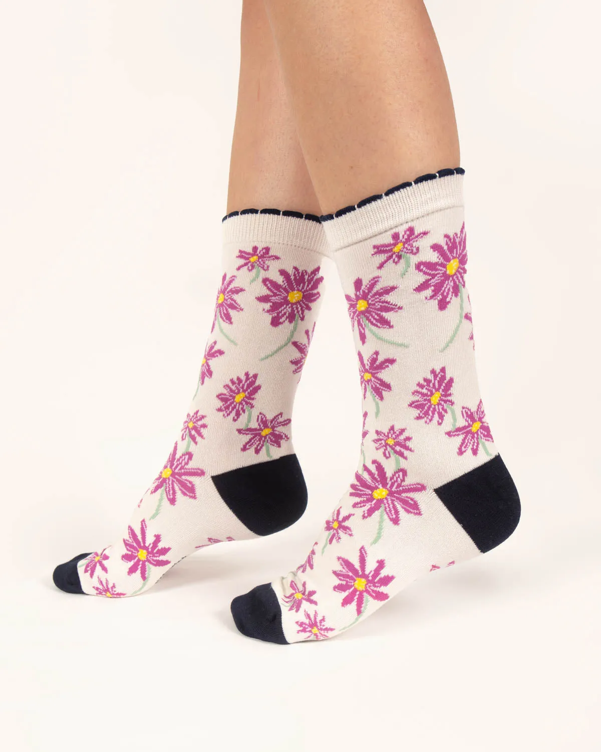 Womens Birth Flower Sock - Aster