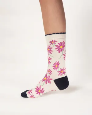 Womens Birth Flower Sock - Aster