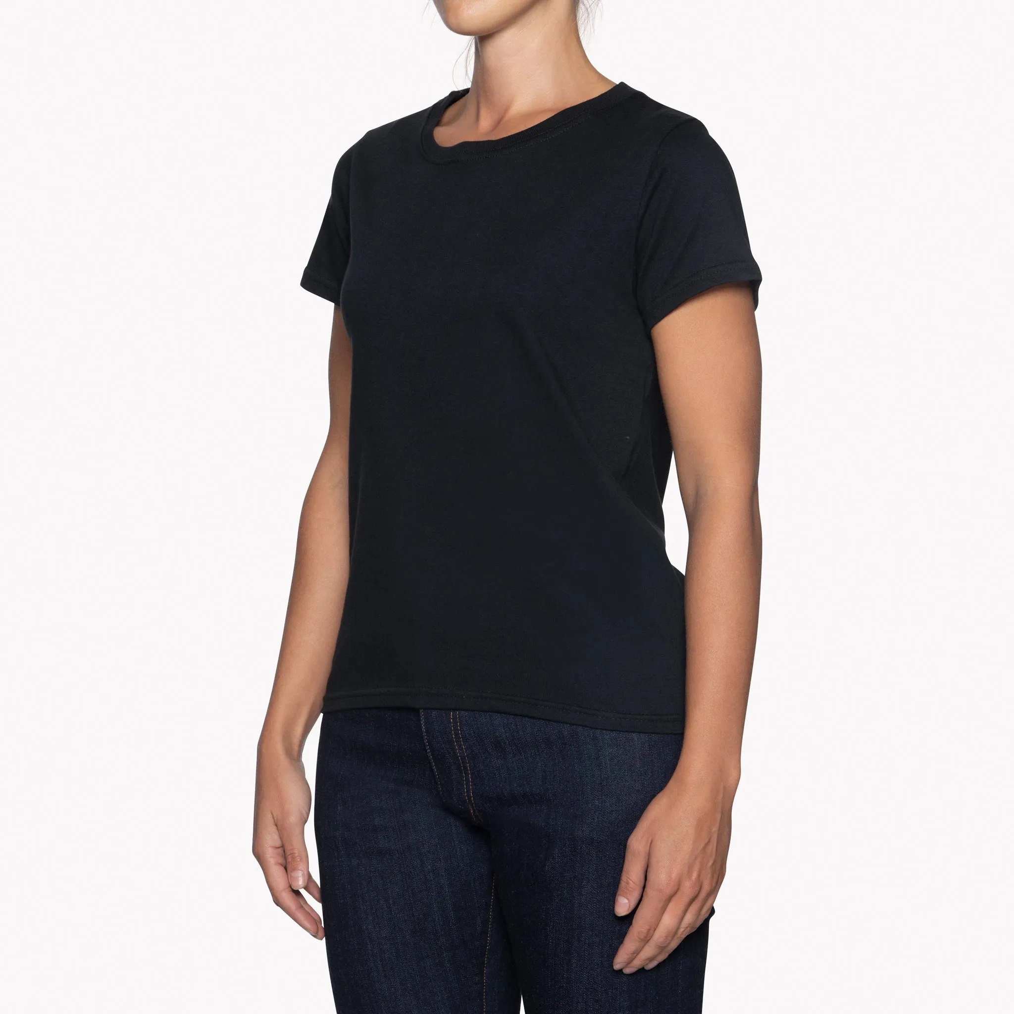 Women's - Circular Knit Ballet Tee - Double Ring-Spun Cotton - Black