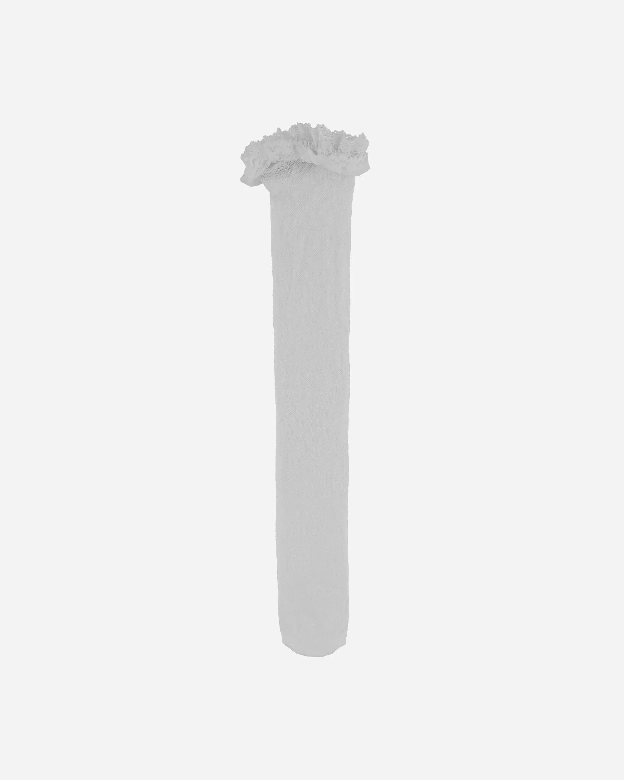 Women's Web Stay Ups Socks White