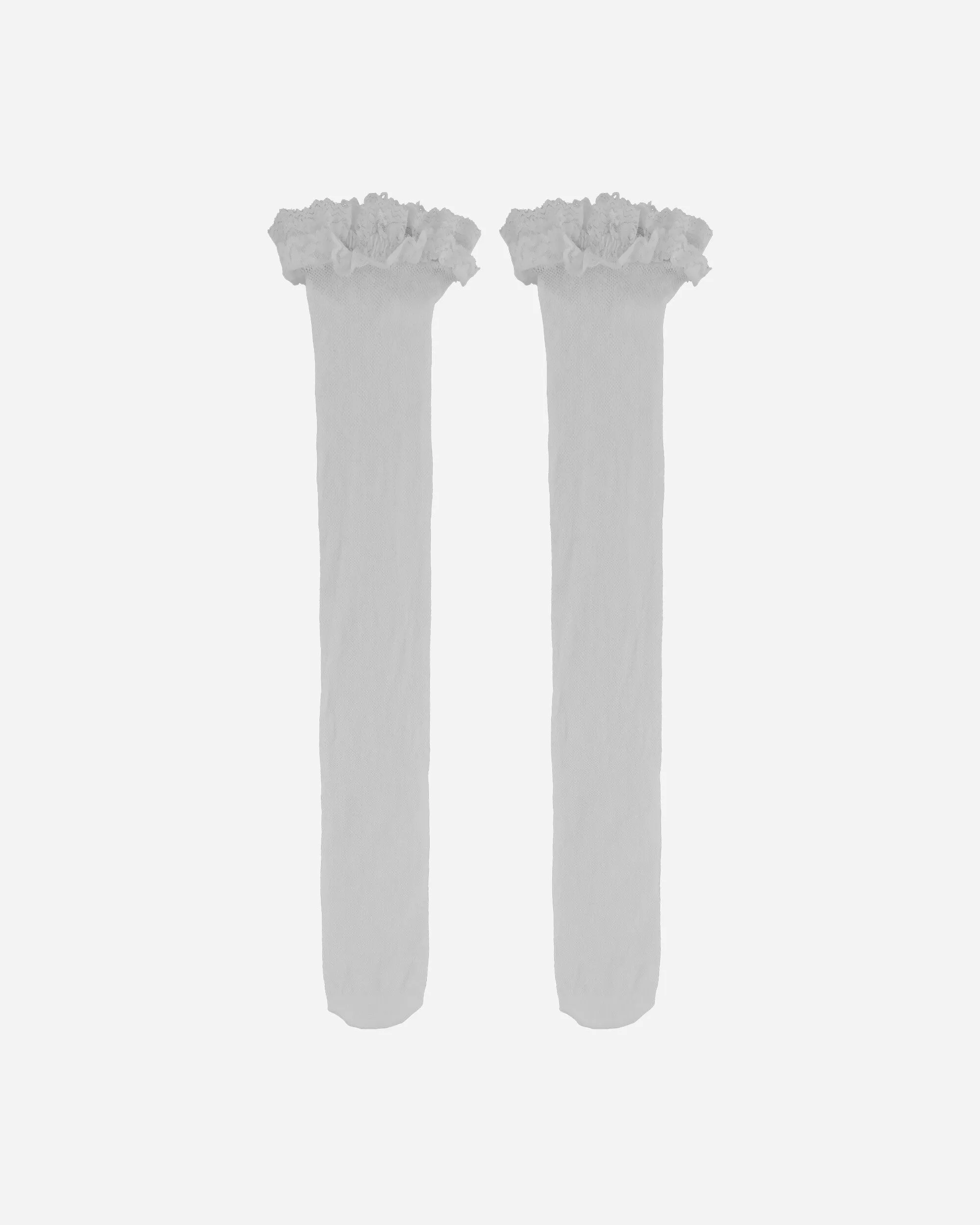 Women's Web Stay Ups Socks White