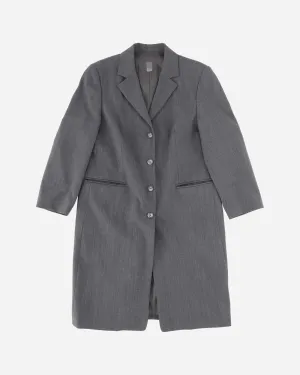 Women's Wool Single Line Trench Coat Grey