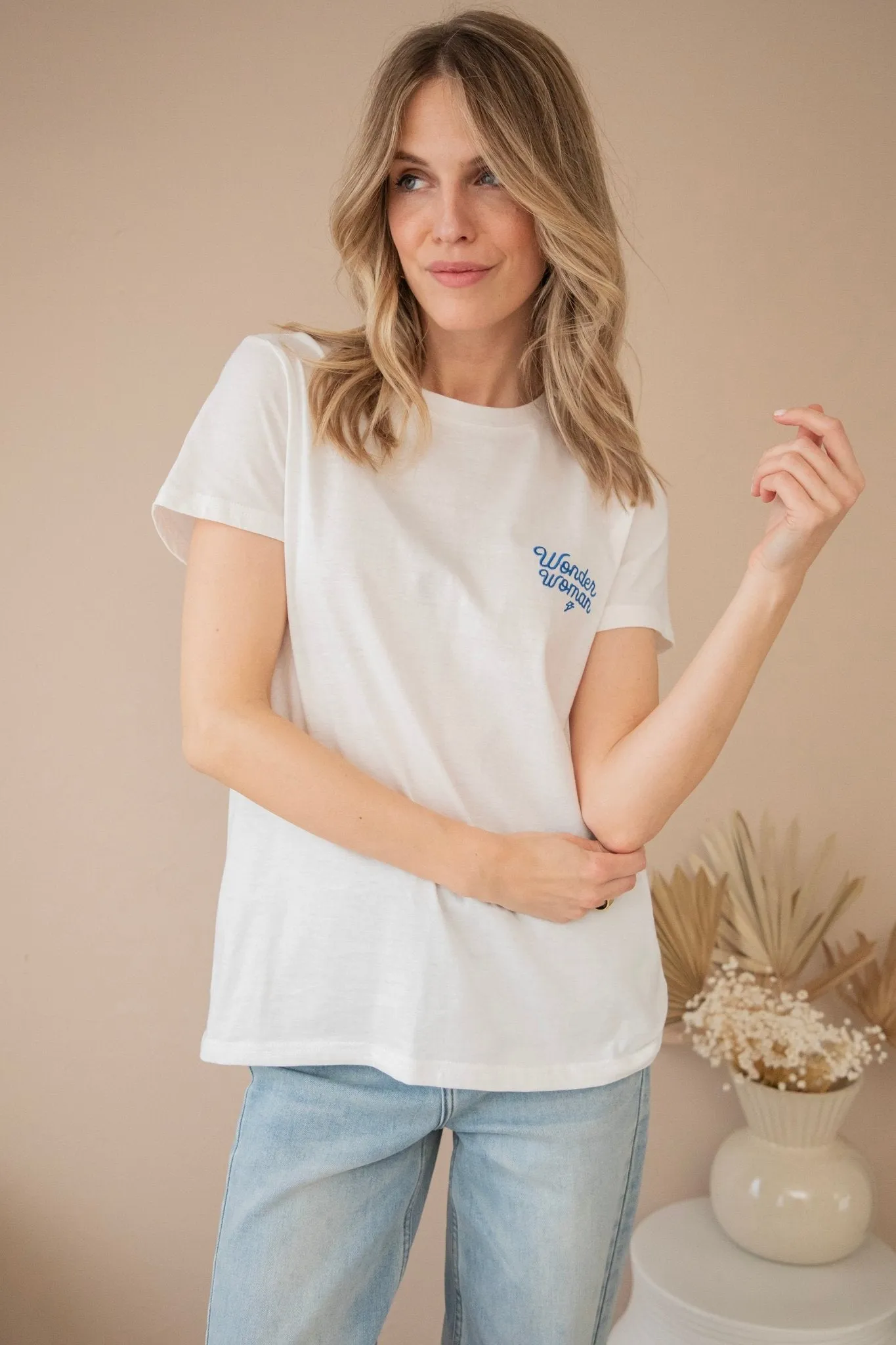 Wonder Woman White/Blue - T-Shirt