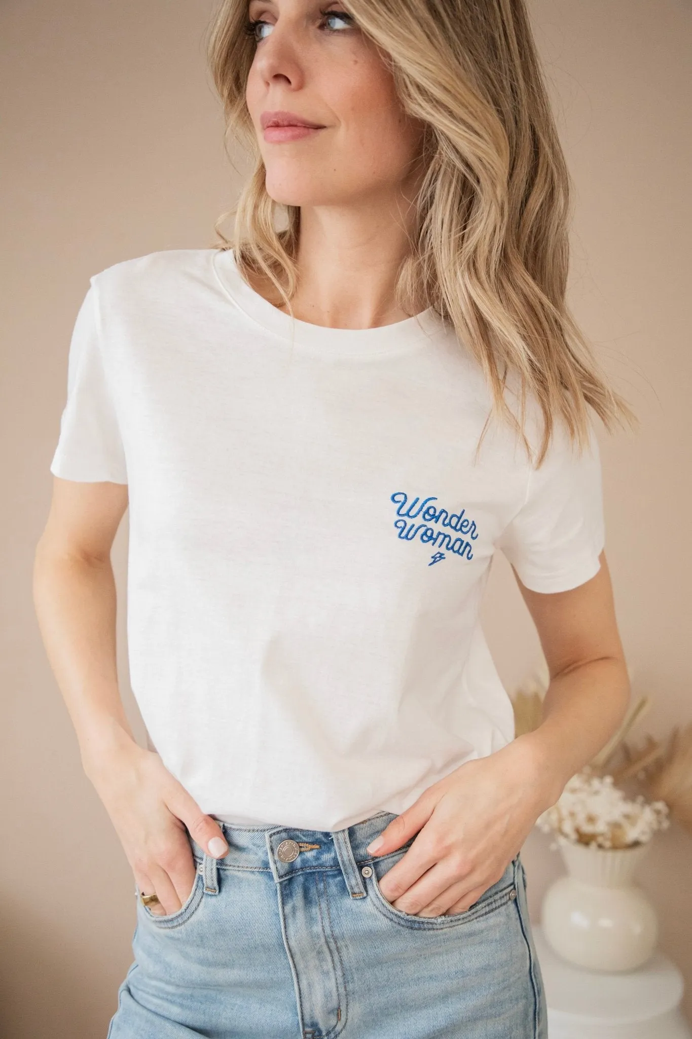 Wonder Woman White/Blue - T-Shirt