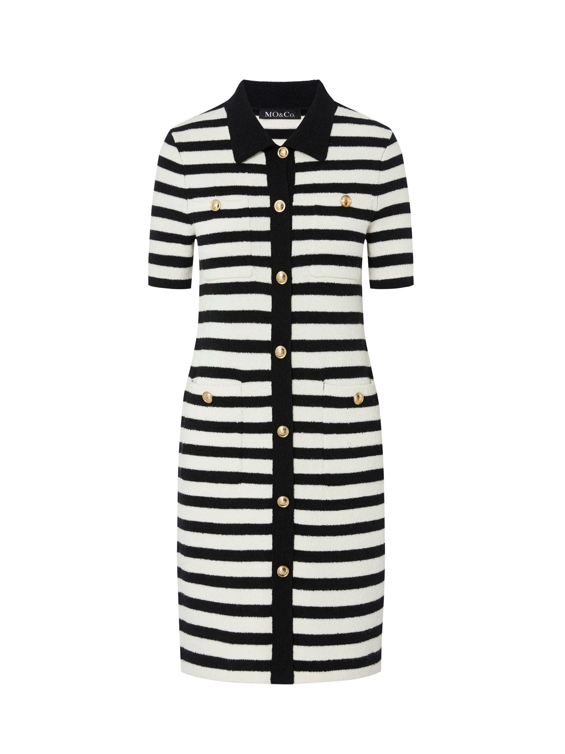 Wool Blend Striped Dress