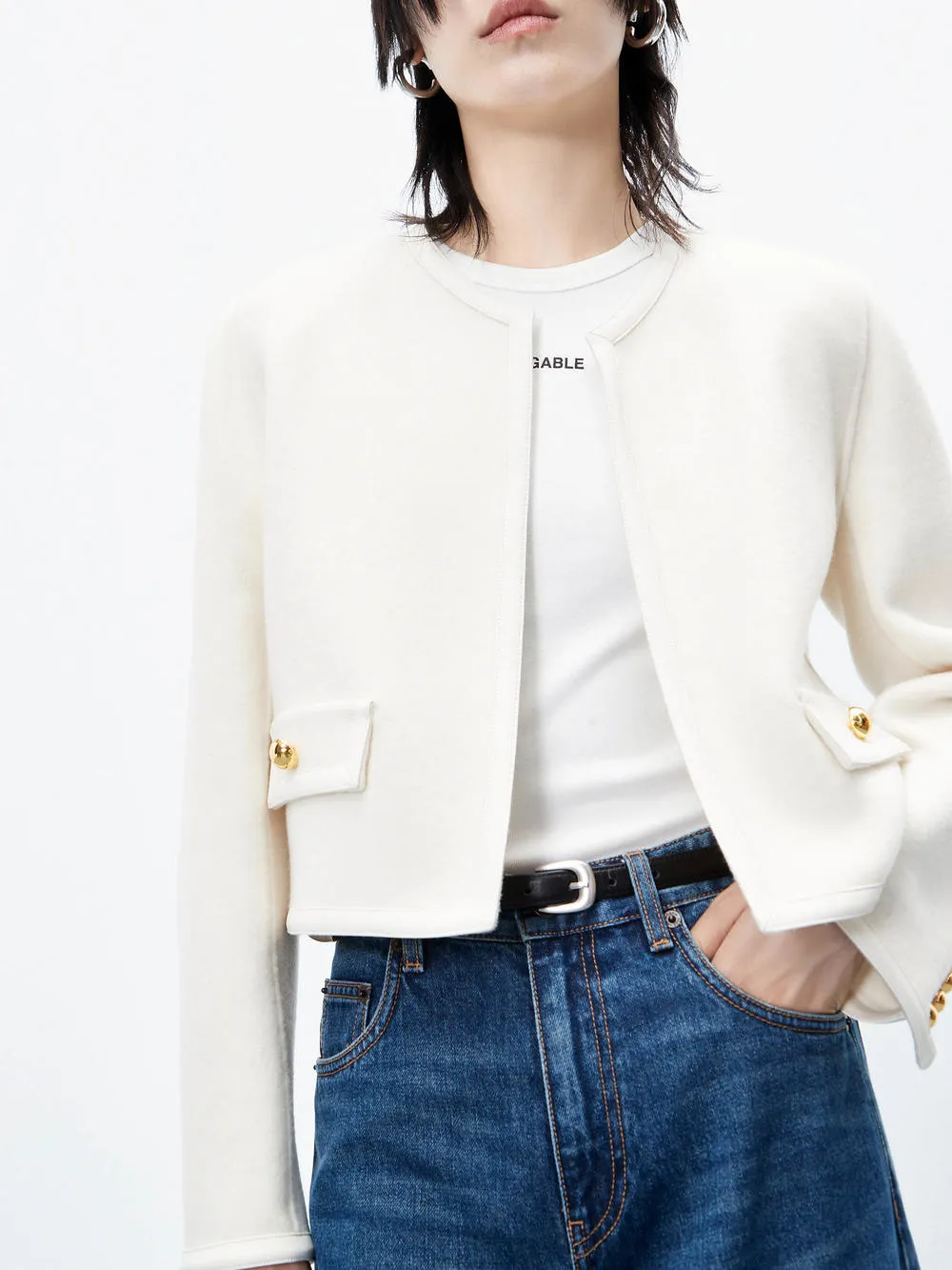 Wool Cropped Jacket