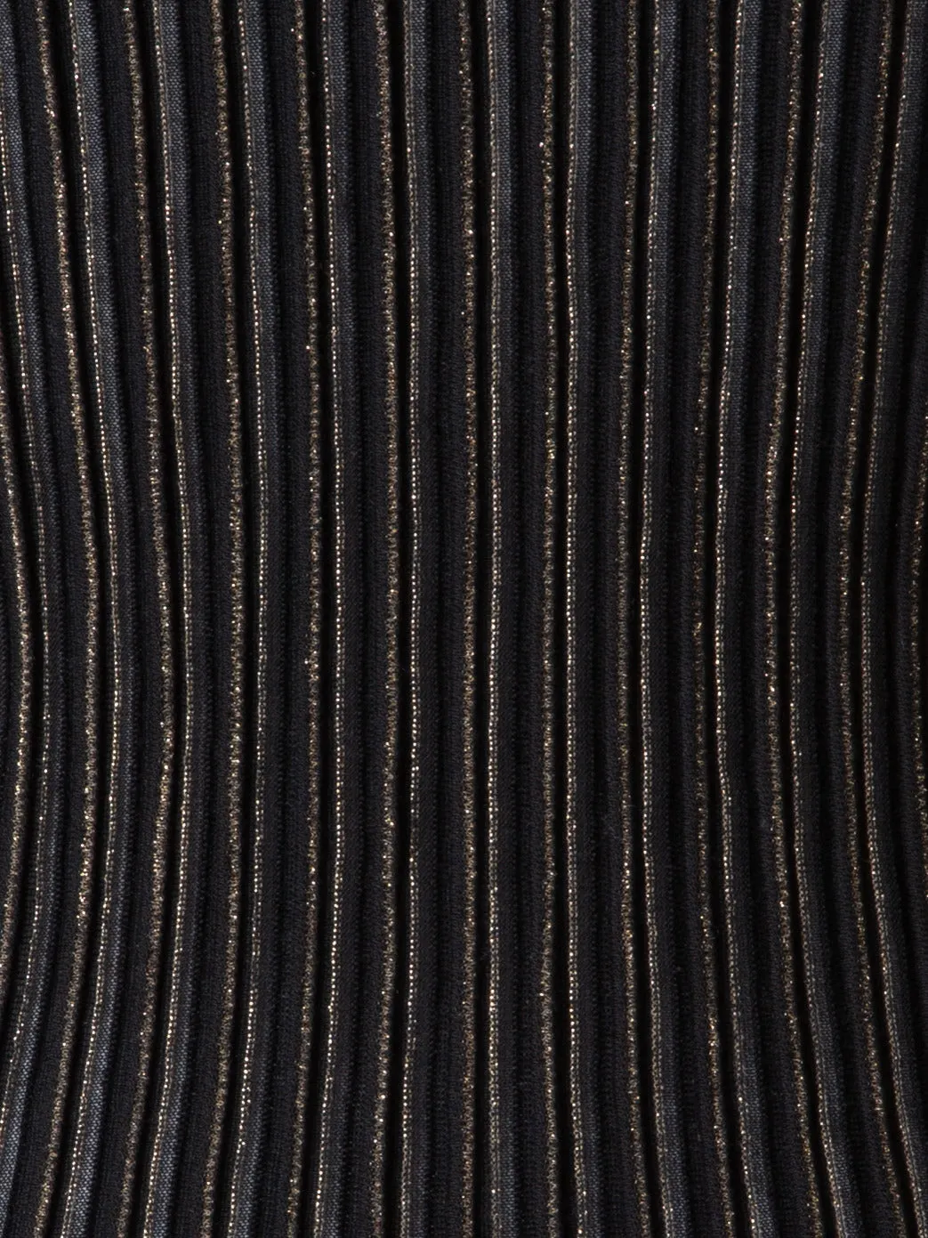 Wool Silk Rib and Lurex Striped Sweater