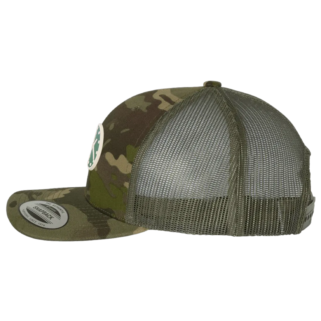 WRIGLEY CLOCK CAMO. (SNAPBACK HAT)