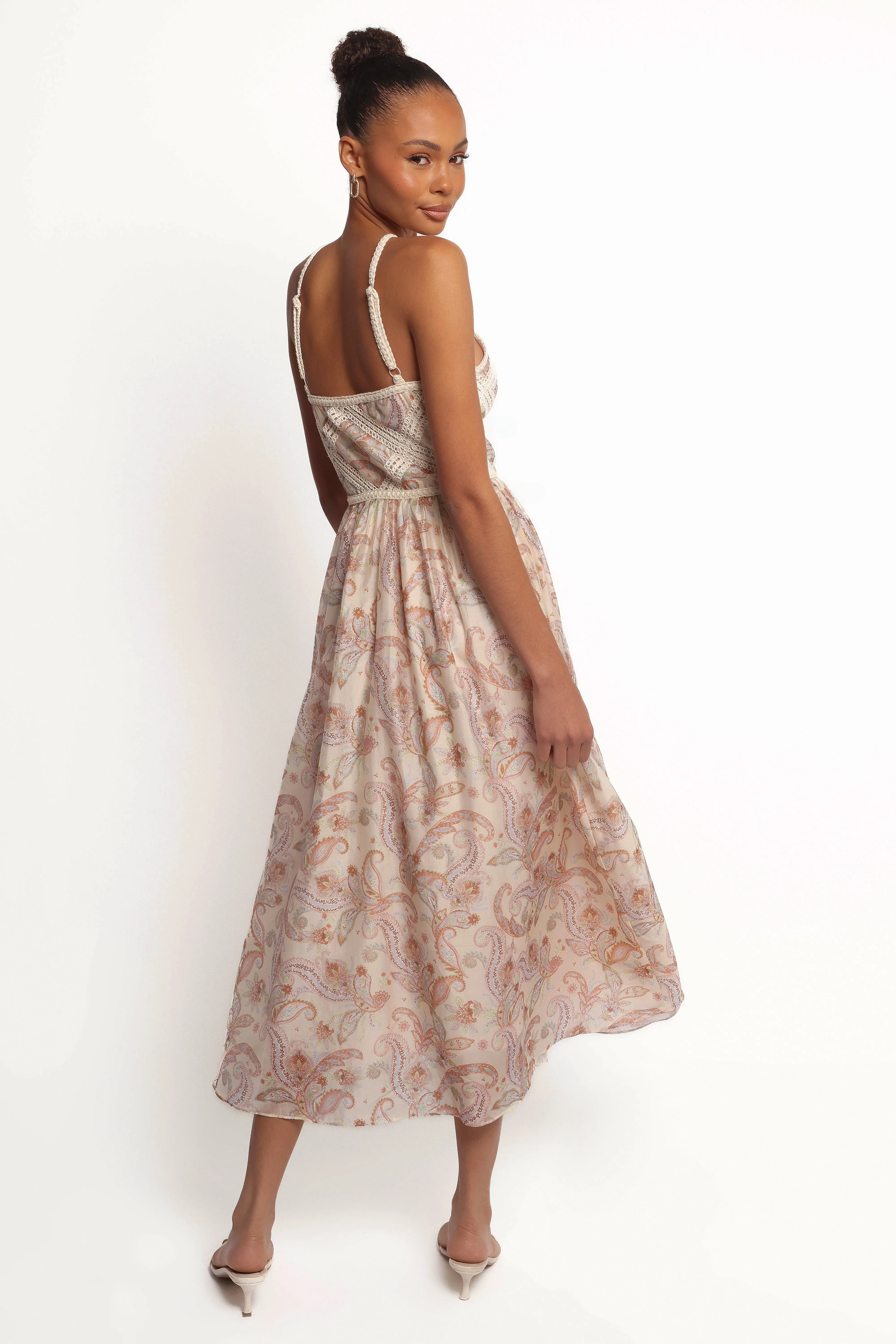 Ximena Midi Dress - Cream Multi