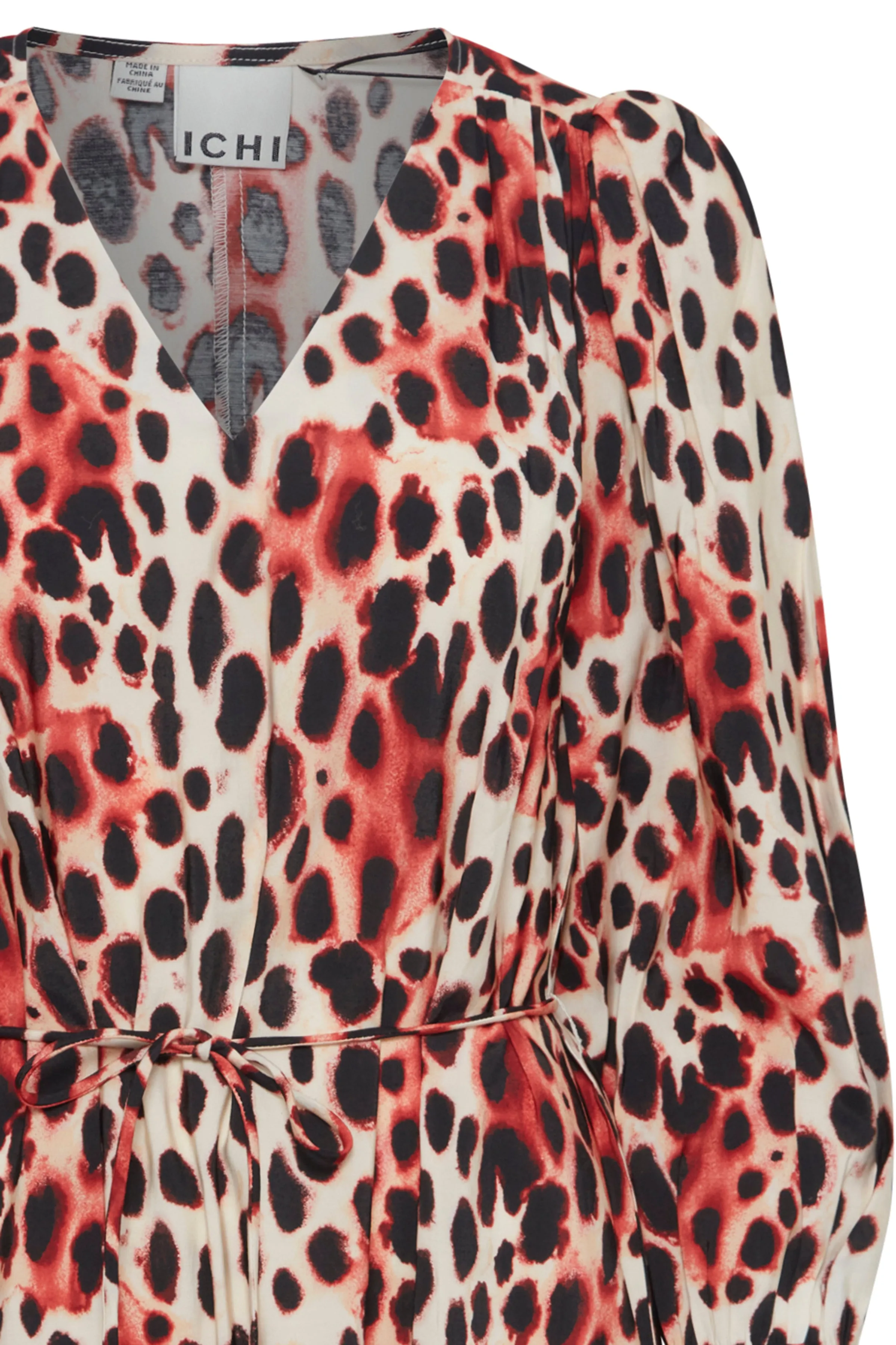 Yasmeen Midi Dress (Cranberry Animal)