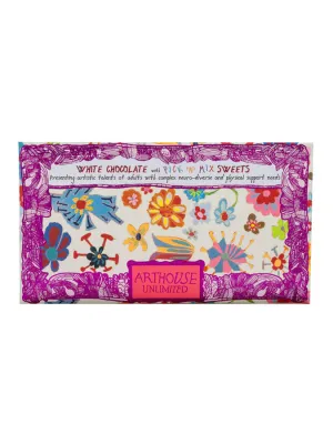 Yellow Daffodil White Chocolate Bar with Pick 'n' Mix Sweets