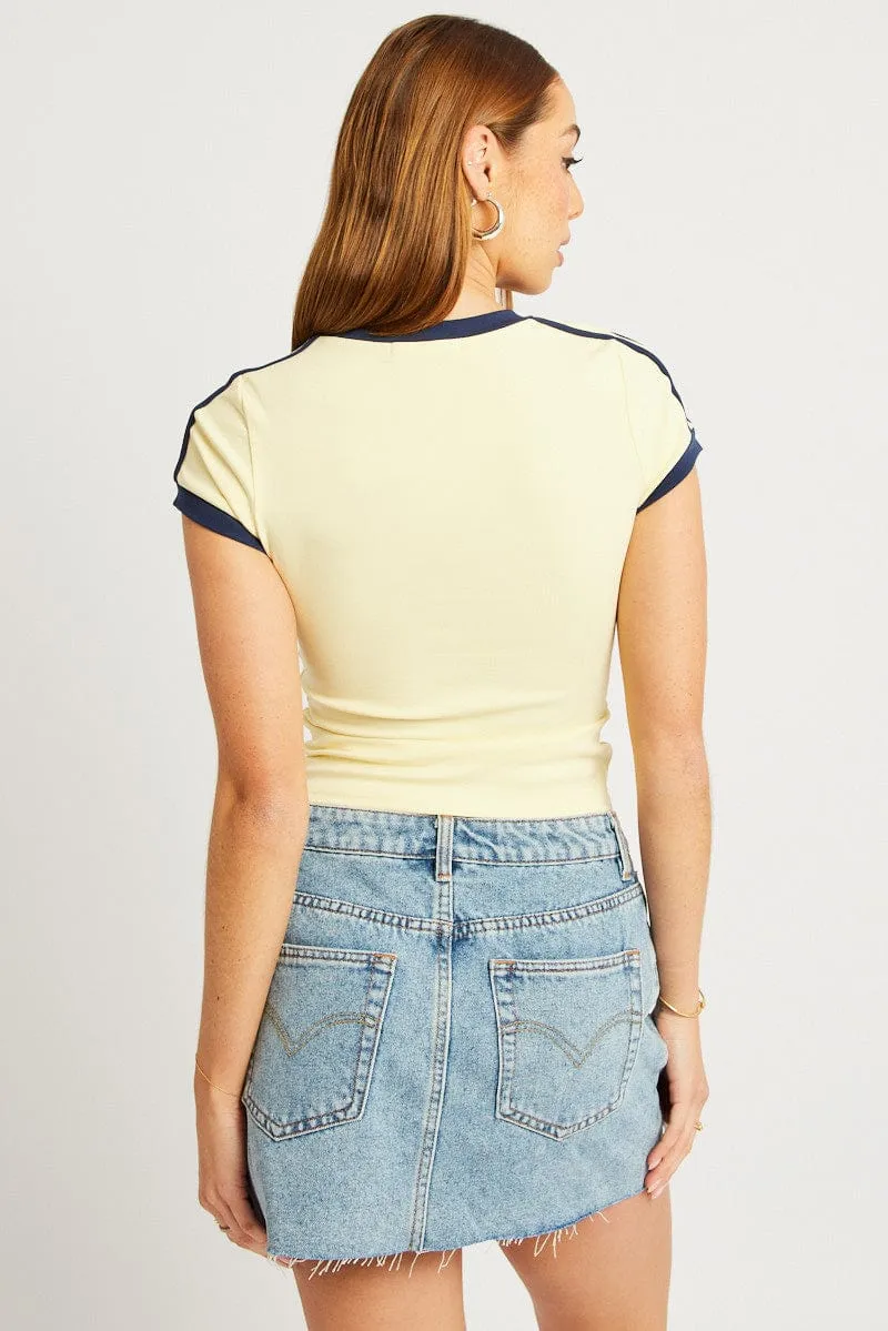 Yellow Graphic Tee Short Sleeve