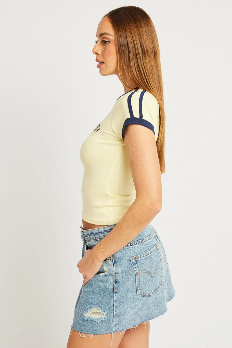Yellow Graphic Tee Short Sleeve